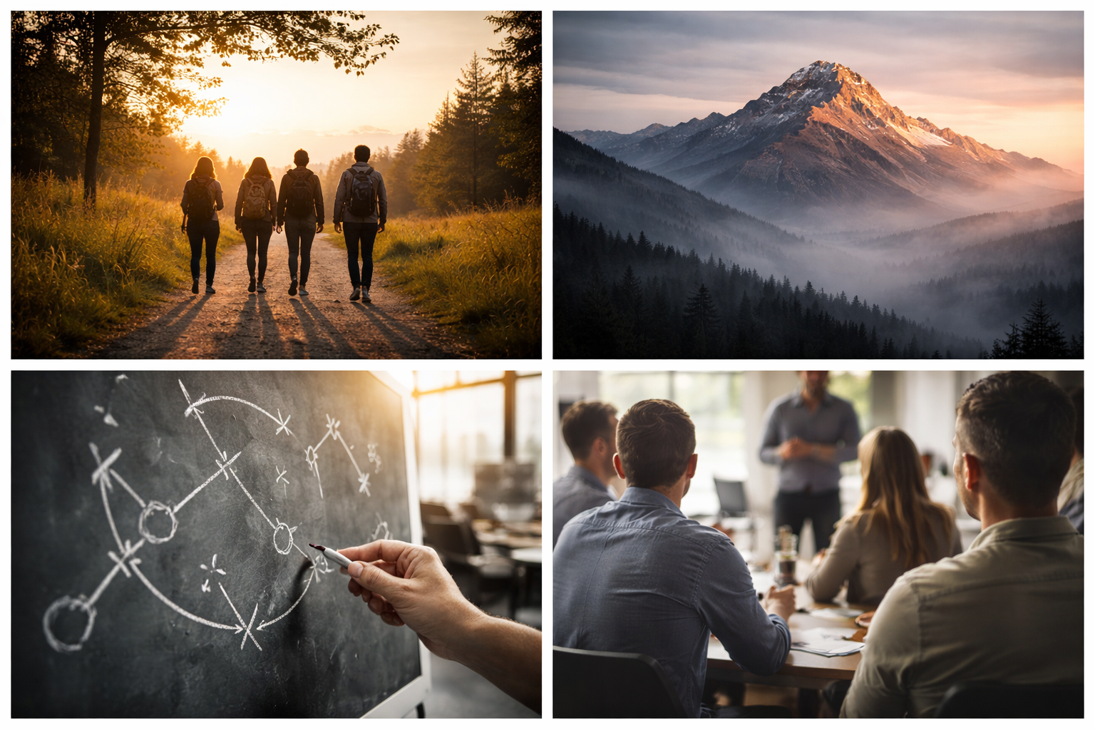 Persones avançant juntes com a metàfora d’autoritat construïda col·lectivament