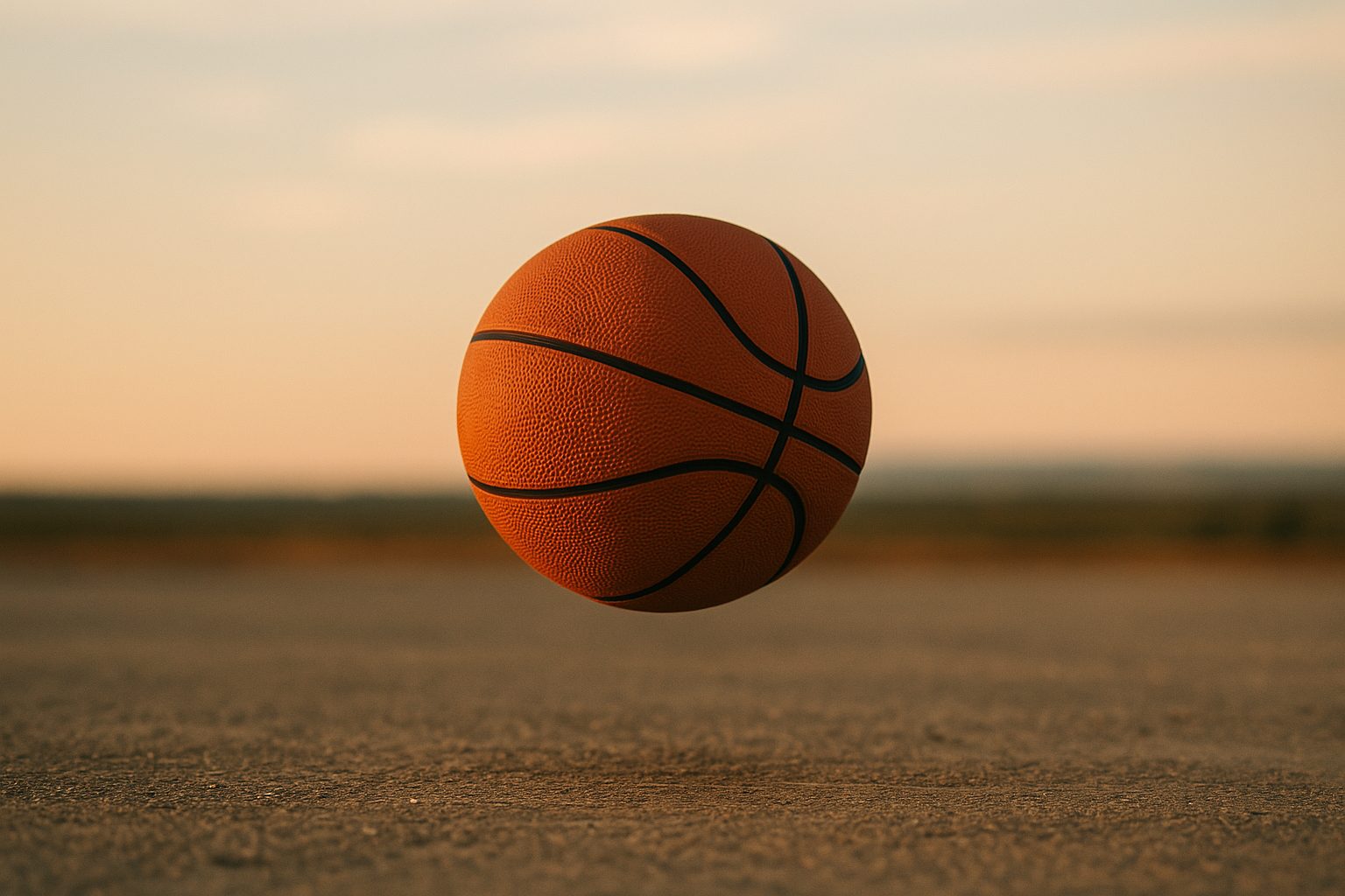 Balón de baloncesto en suspensión